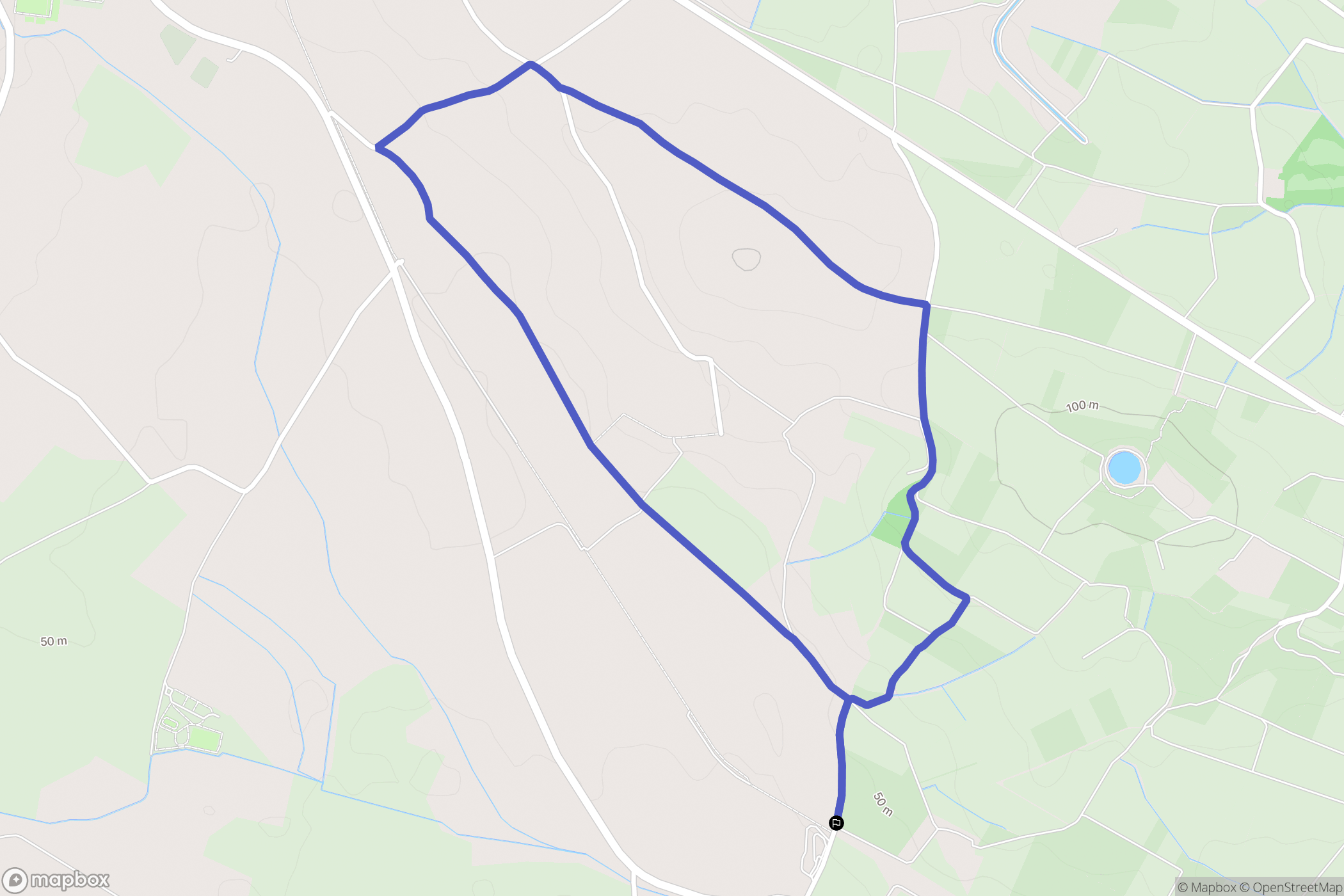 Cazouls-lès-Béziers : carte du parcours de randonnée - France