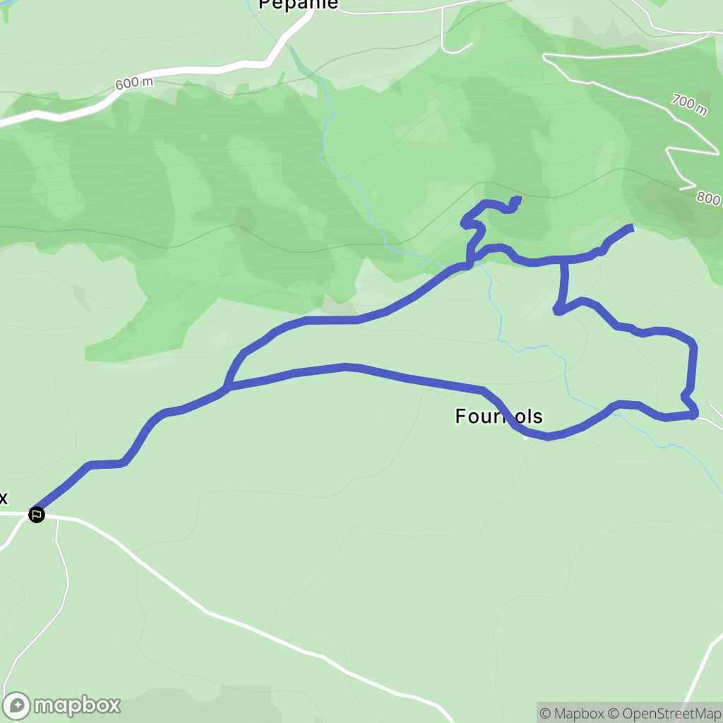 Anglards-de-Salers : carte du parcours de randonnée - France