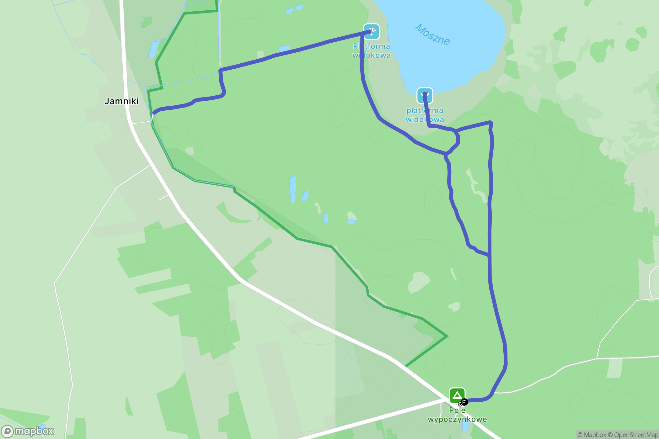 Łomnica: mapa trasy - Poland