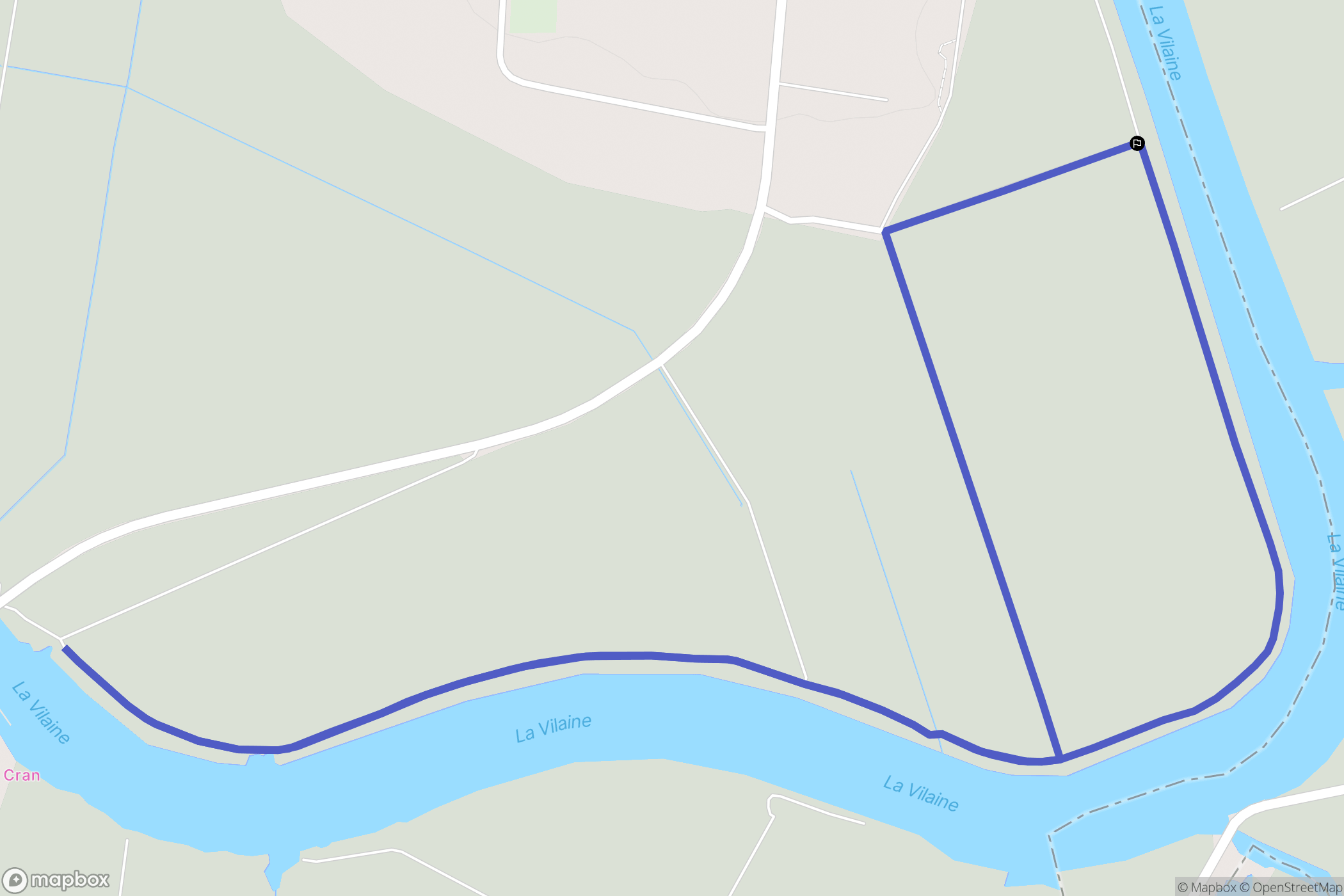 Rieux : carte du parcours de randonnée - France