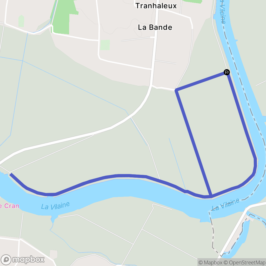 Rieux : carte du parcours de randonnée - France