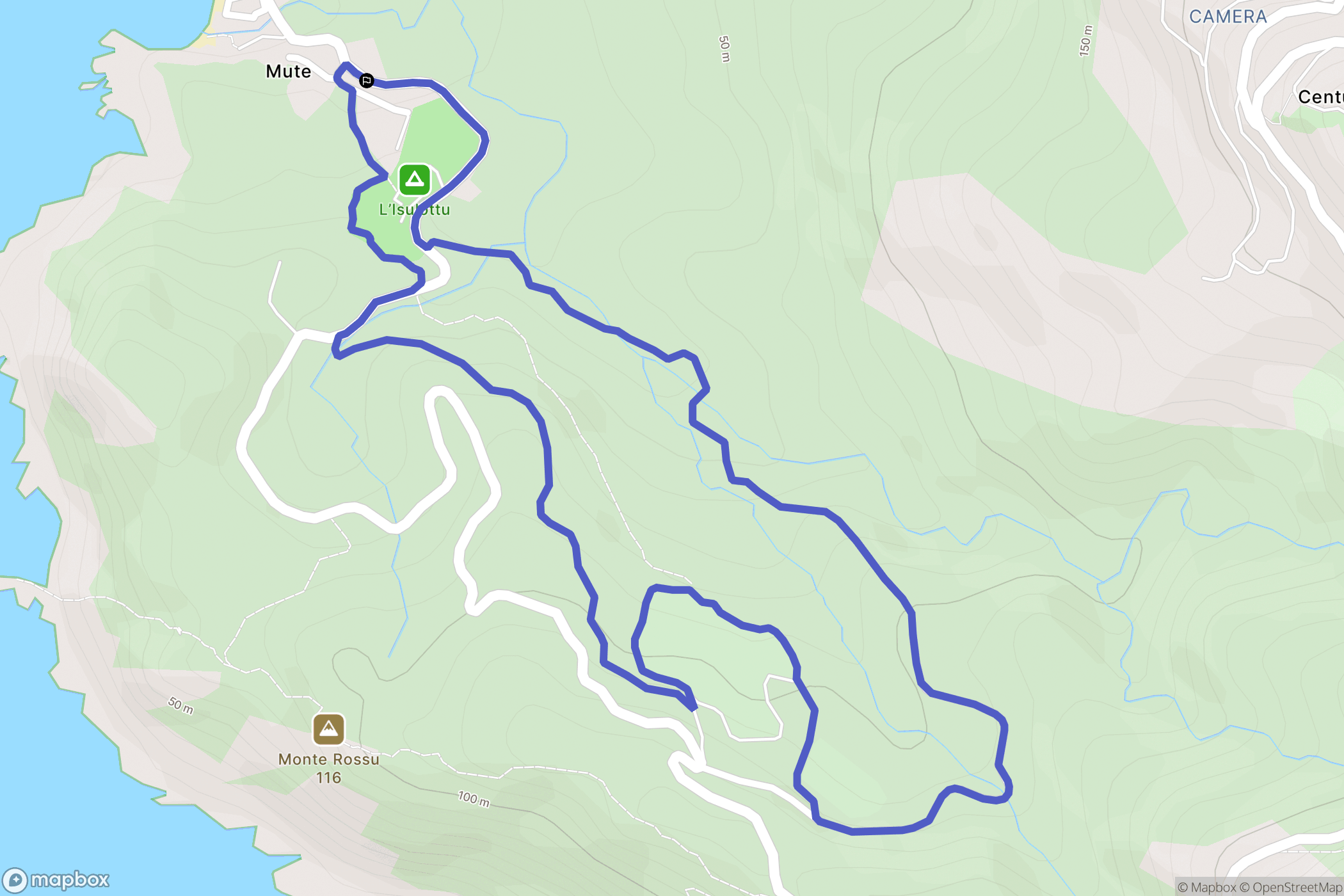 Morsiglia : carte du parcours de randonnée - France