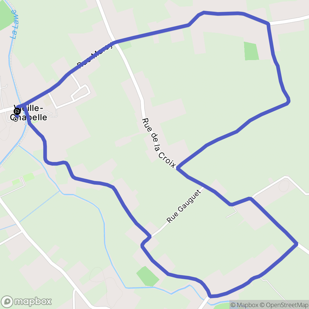 Vieille-Chapelle : carte du parcours de randonnée - France