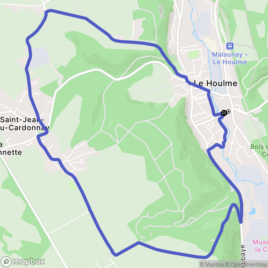 Le Houlme : carte du parcours de randonnée - France