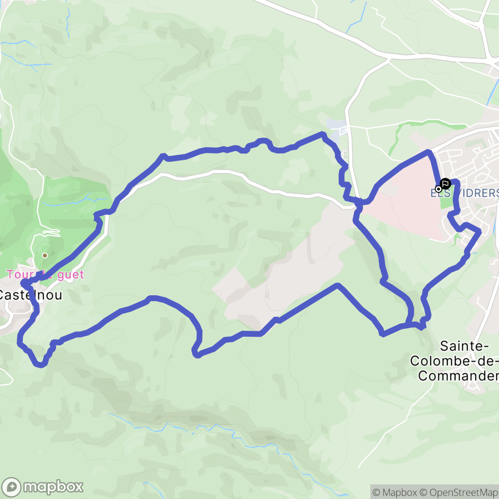 Thuir : carte du parcours de randonnée - France