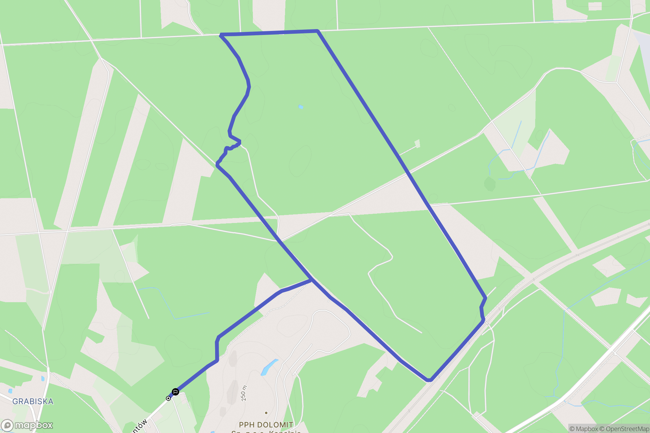 Libiąż: mapa trasy - Poland