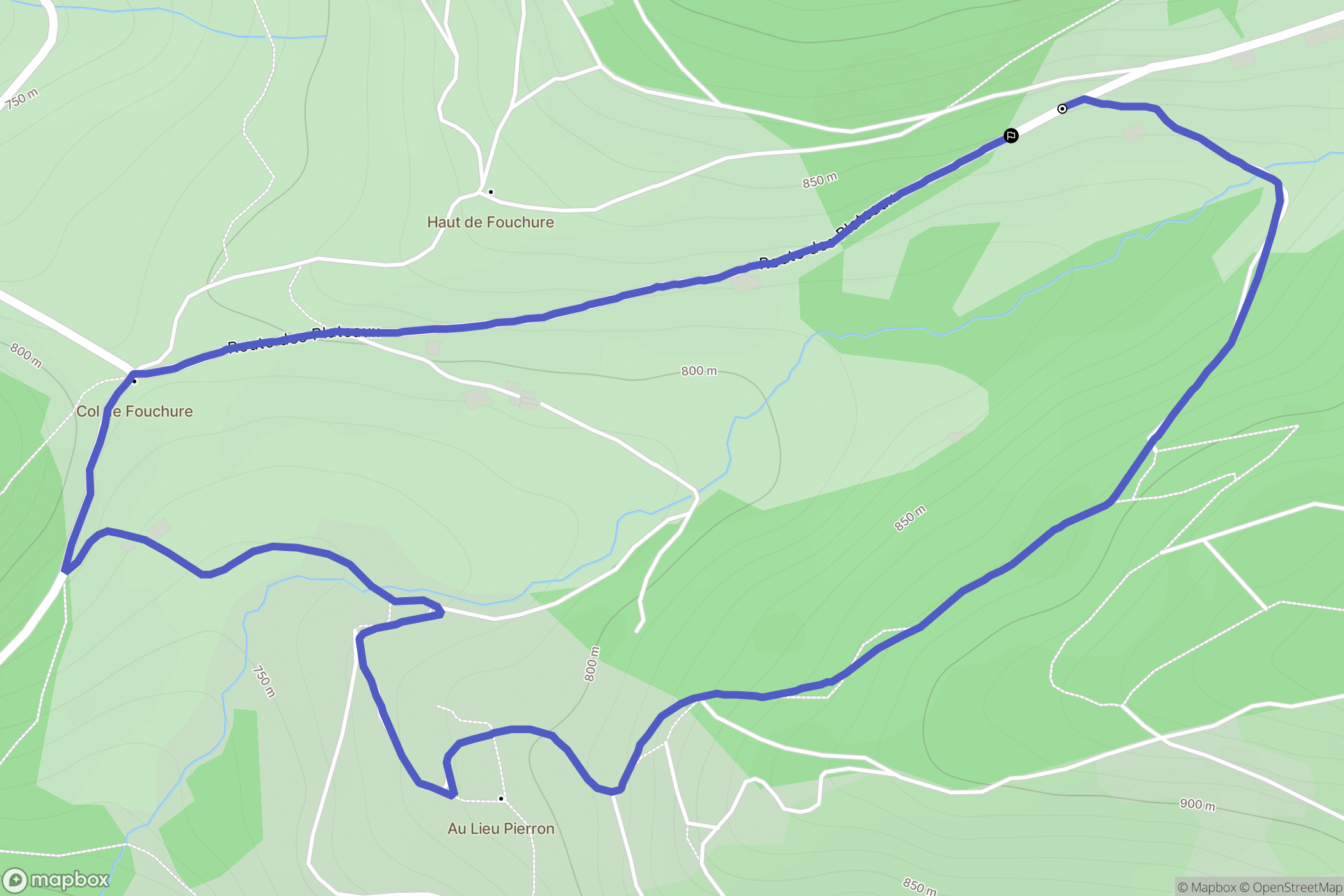Gerbamont : carte du parcours de randonnée - France