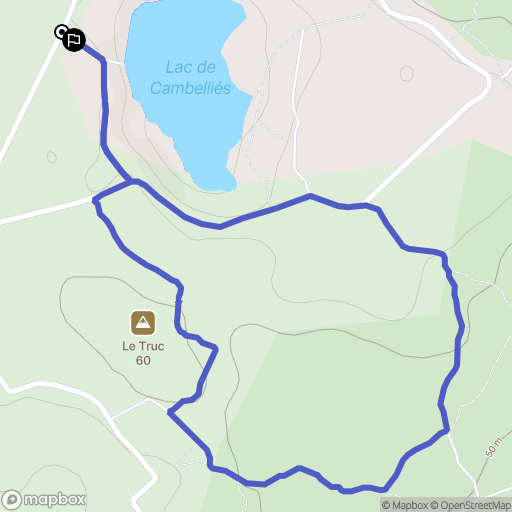 Loupian : carte du parcours de randonnée - France