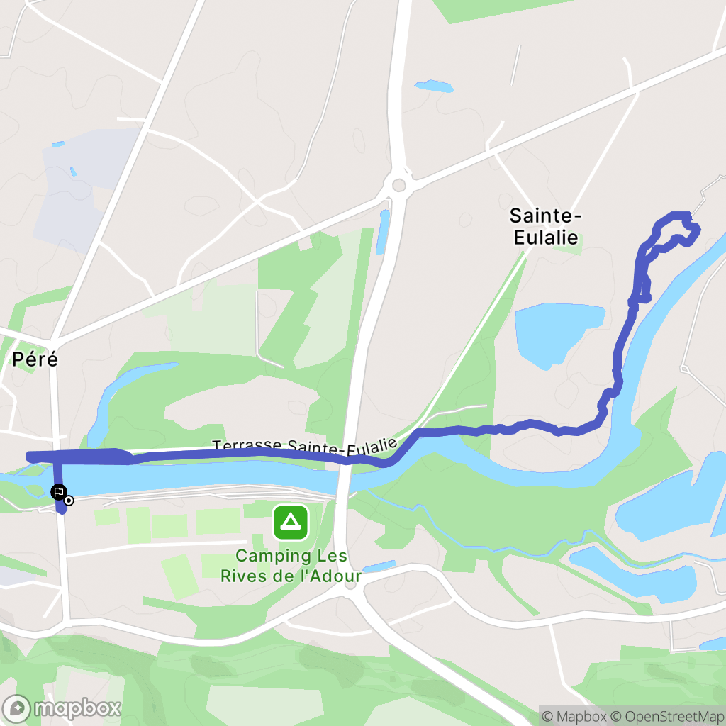 Saint-Sever : carte du parcours de randonnée - France
