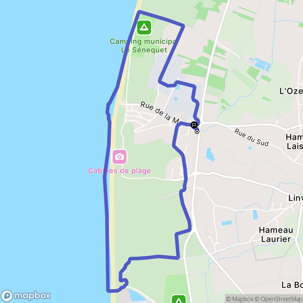 Gouville-sur-Mer : carte du parcours de randonnée - France