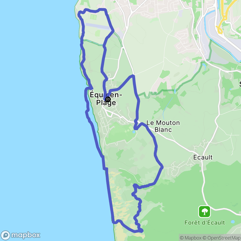 Équihen-Plage : carte du parcours de randonnée - France