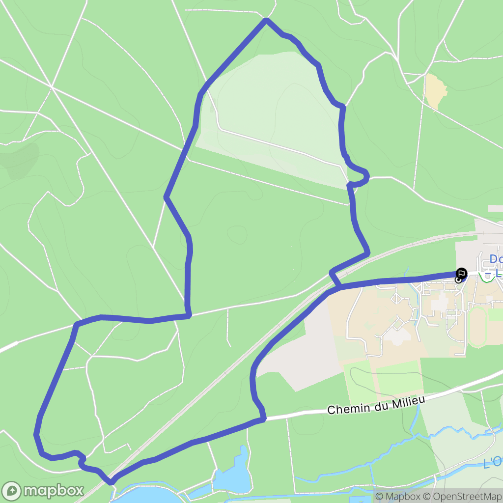Dourdan : carte du parcours de randonnée - France