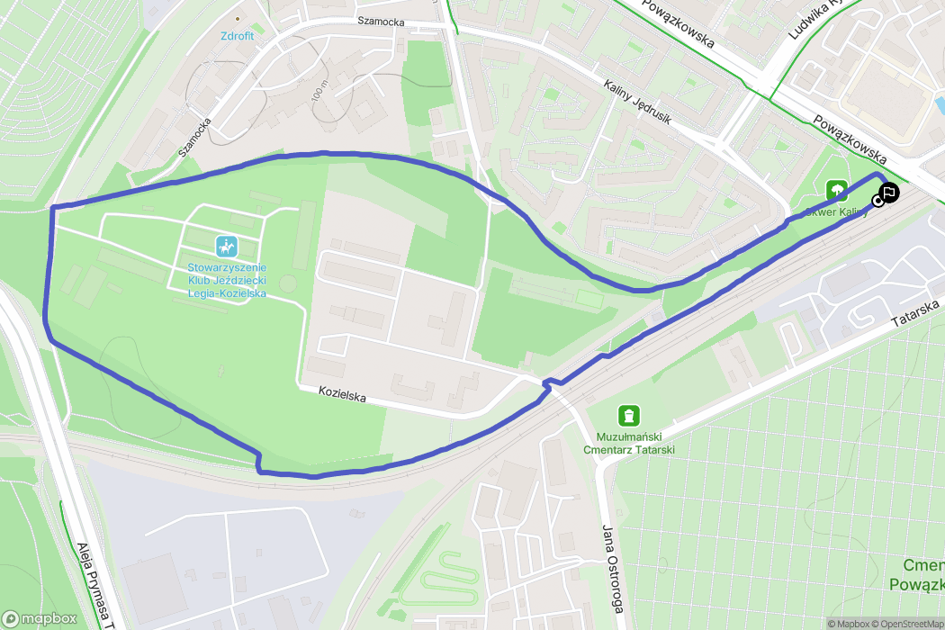 Warszawa: mapa trasy - Poland
