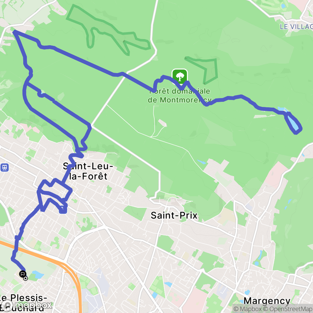 Le Plessis-Bouchard : carte du parcours de randonnée - France