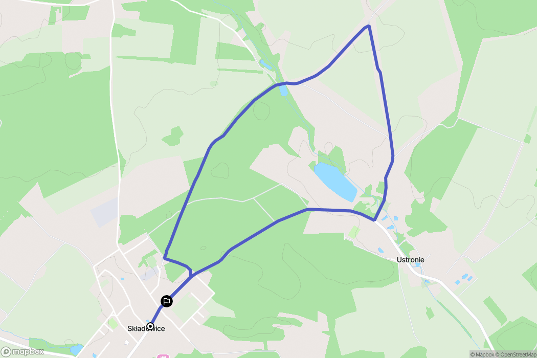 Składowice: mapa trasy - Poland