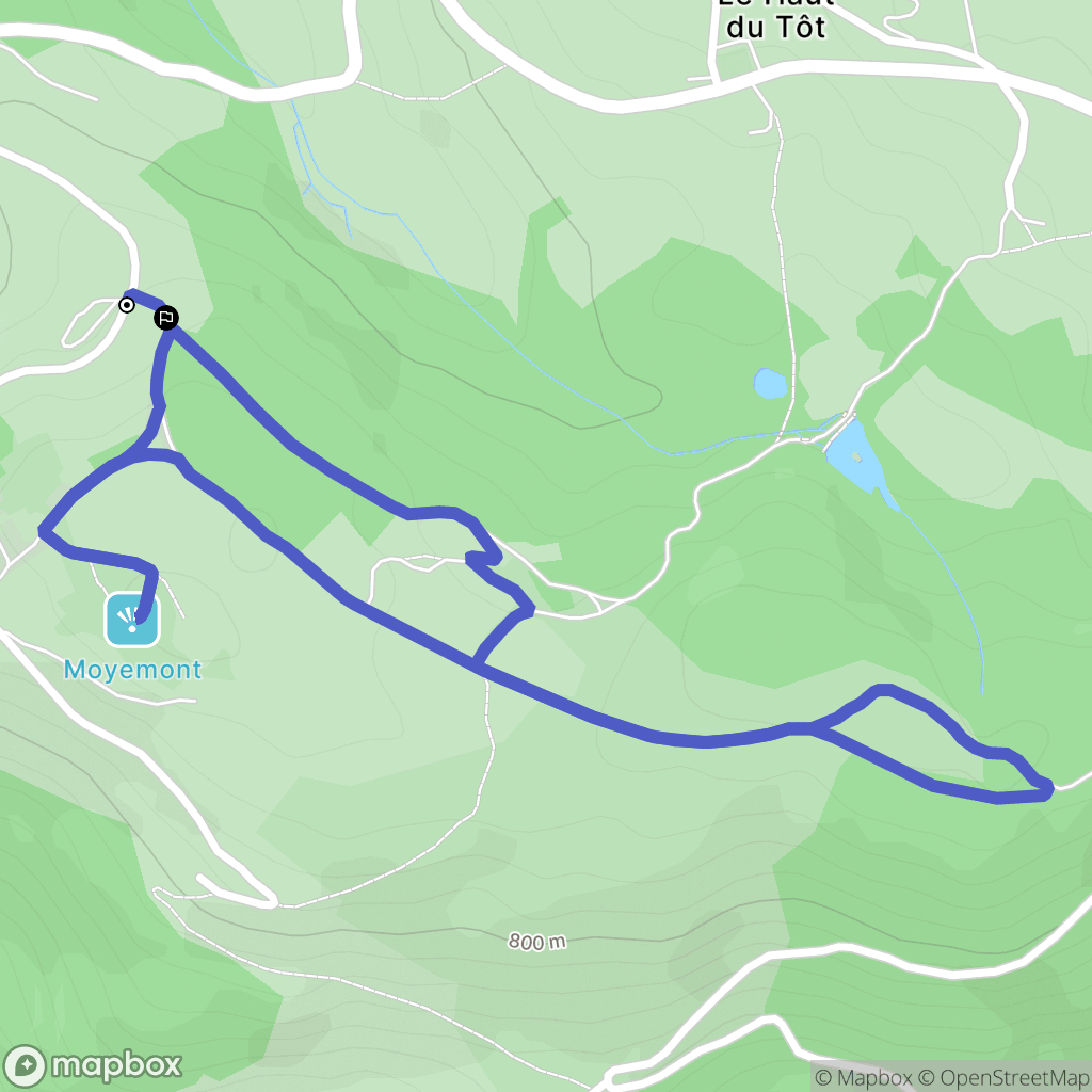 Vagney : carte du parcours de randonnée - France