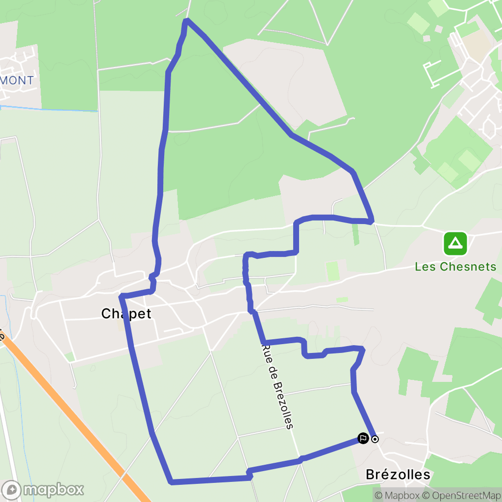 Vernouillet : carte du parcours de randonnée - France