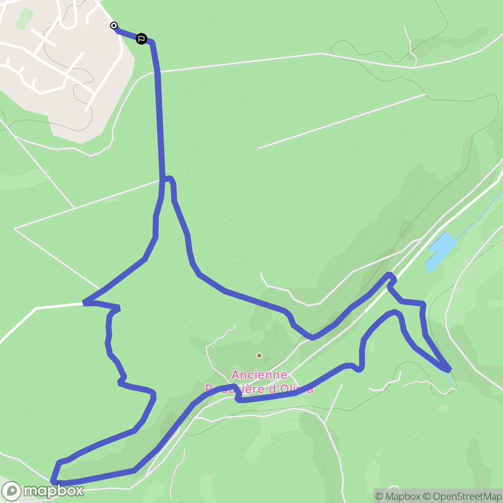 Les Forges : carte du parcours de randonnée - France