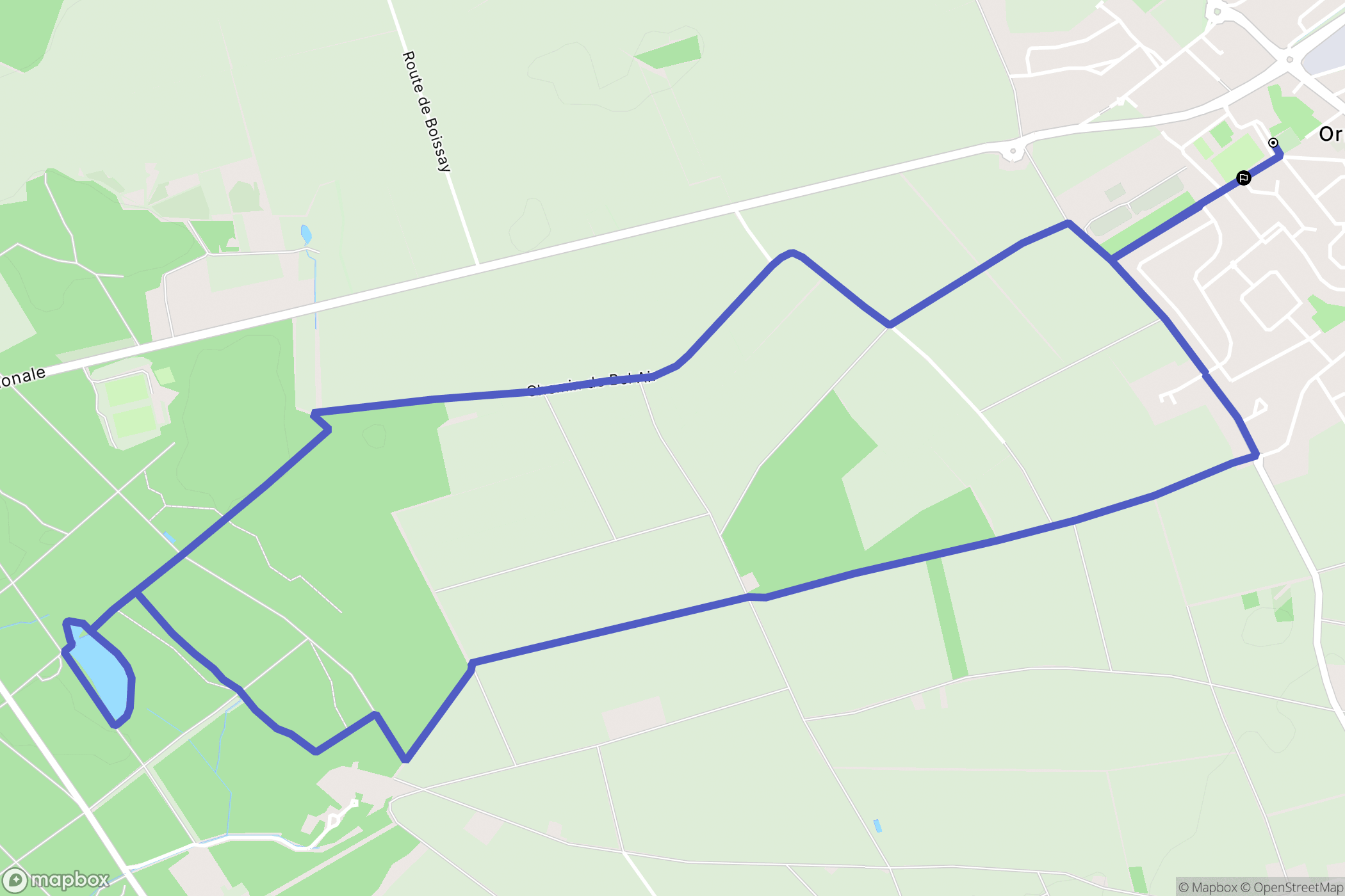 Ormes : carte du parcours de randonnée - France