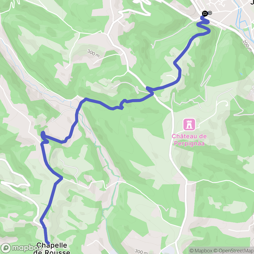Jurançon : carte du parcours de randonnée - France