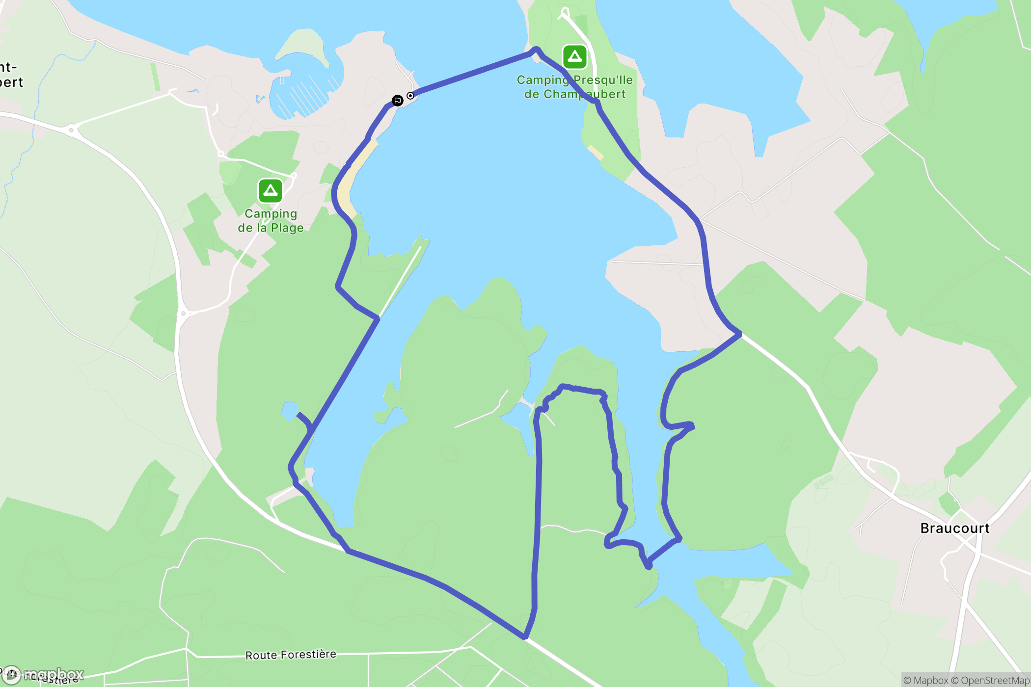 Giffaumont-Champaubert : carte du parcours de randonnée - France