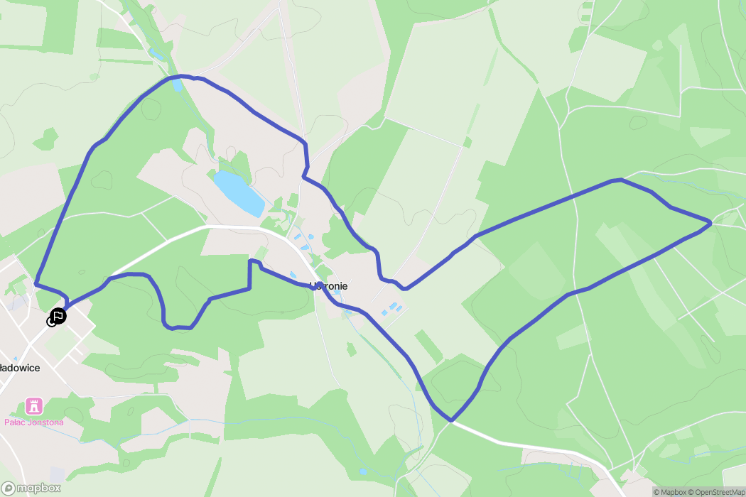 Składowice: mapa trasy - Poland