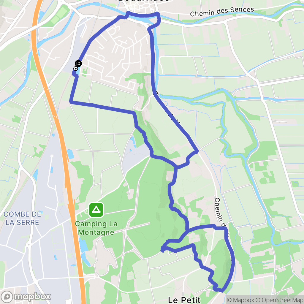 Bédarrides : carte du parcours de randonnée - France