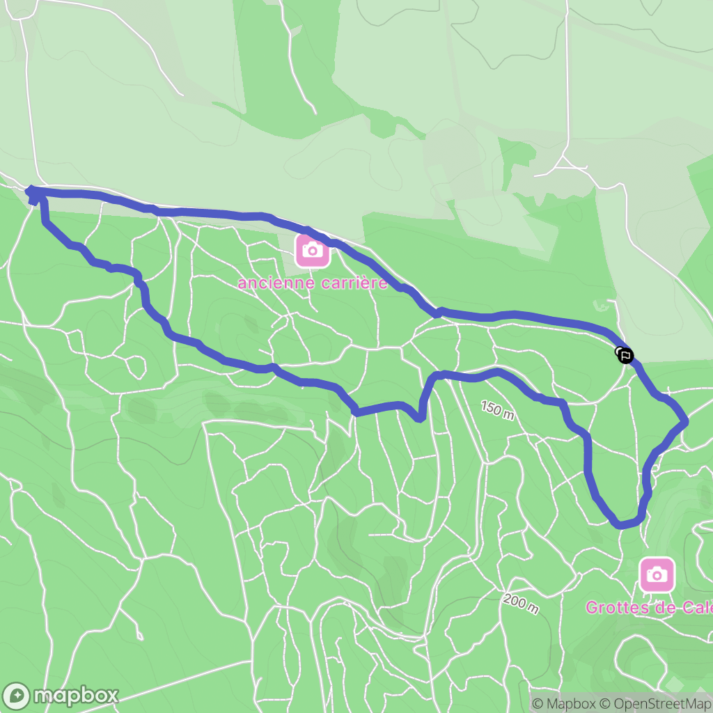 Lamanon : carte du parcours de randonnée - France