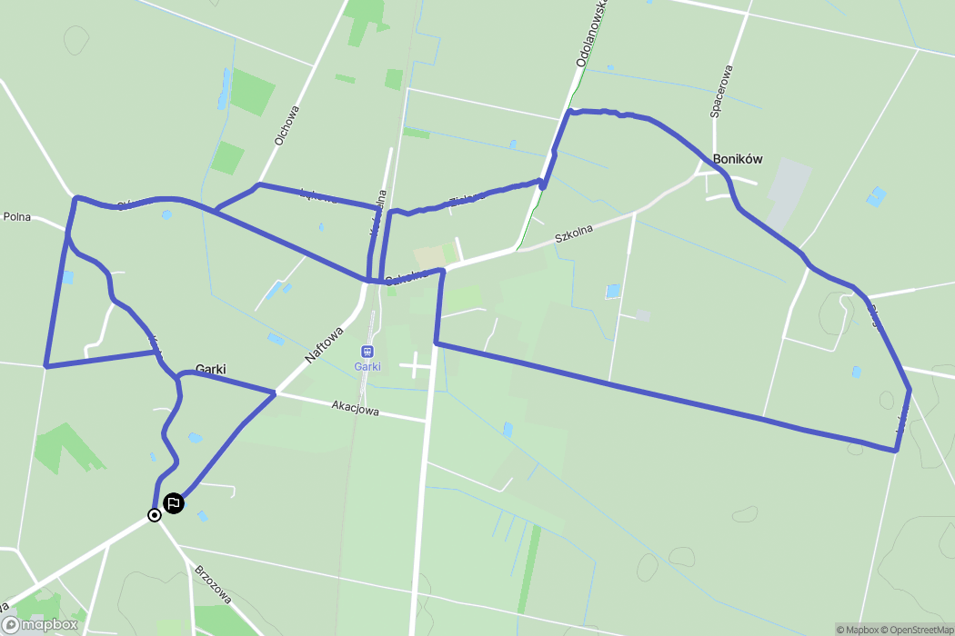 Garki: mapa trasy - Poland