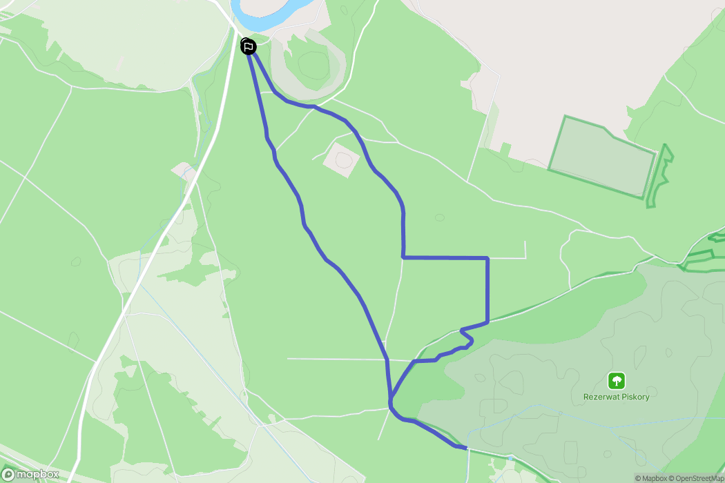 Niebrzegów: mapa trasy - Poland