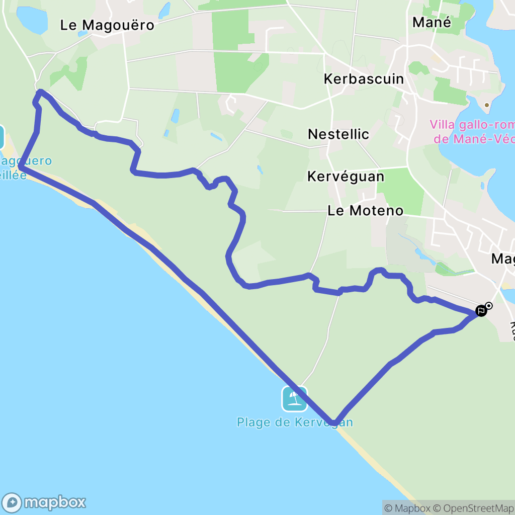 Plouhinec : carte du parcours de randonnée - France