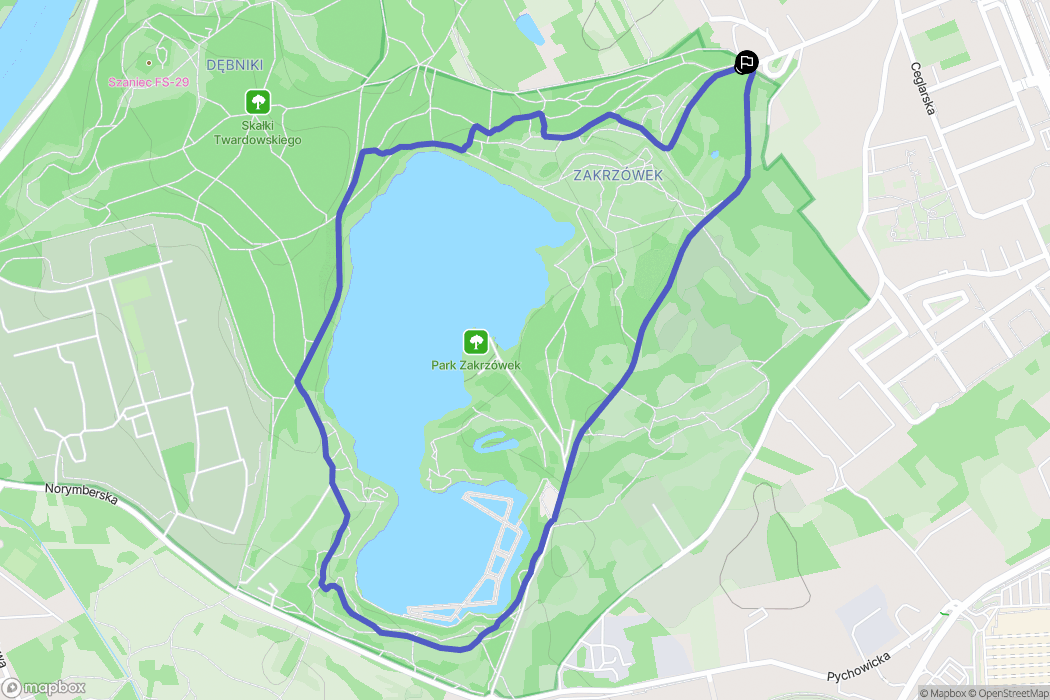 Kraków: mapa trasy - Poland