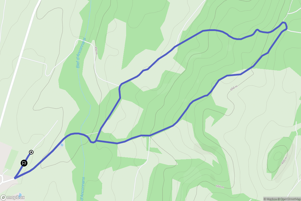 Izernore : carte du parcours de randonnée - France