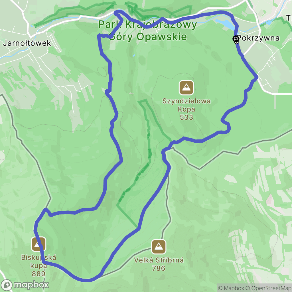 Pokrzywna: mapa trasy - Poland