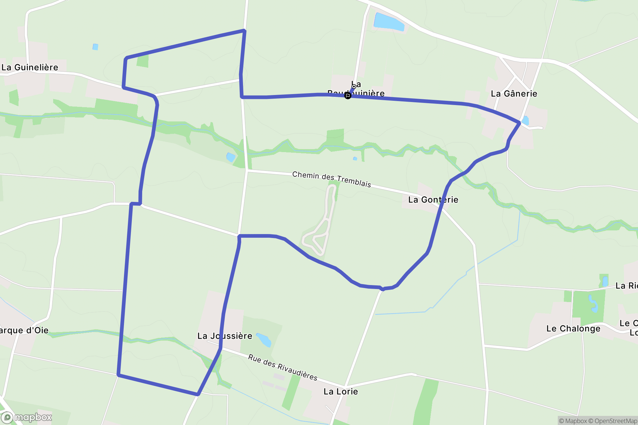 Petit-Mars : carte du parcours de randonnée - France