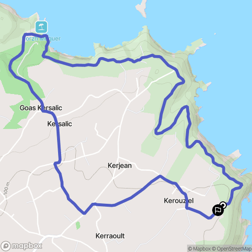 Plouha : carte du parcours de randonnée - France