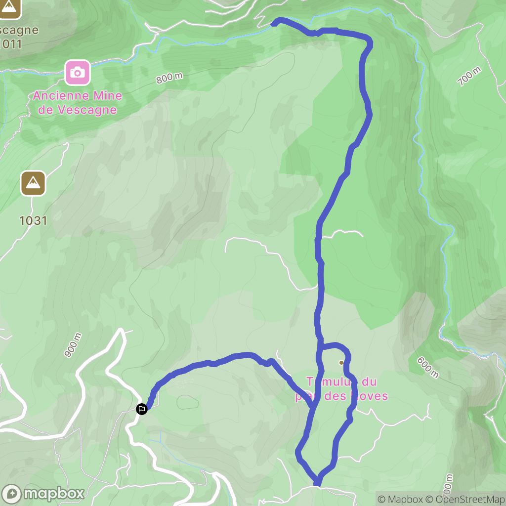 Vence : carte du parcours de randonnée - France