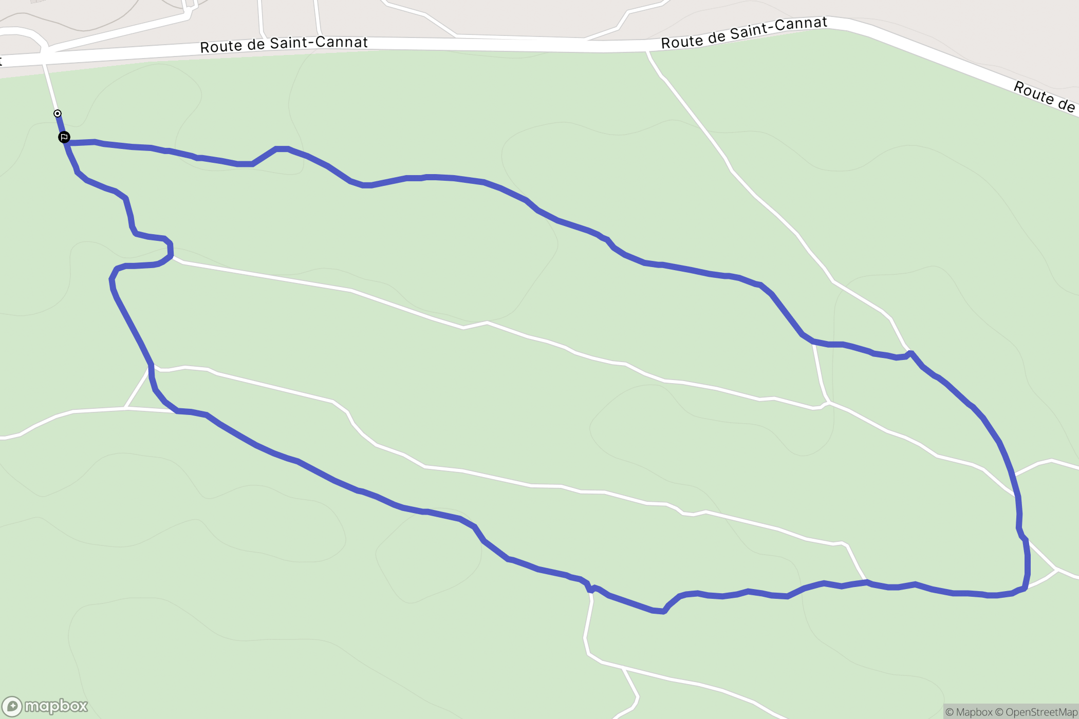 La Barben : carte du parcours de randonnée - France