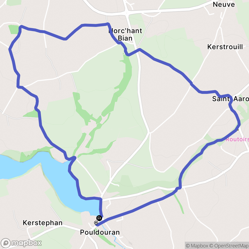 La Roche-Jaudy : carte du parcours de randonnée - France