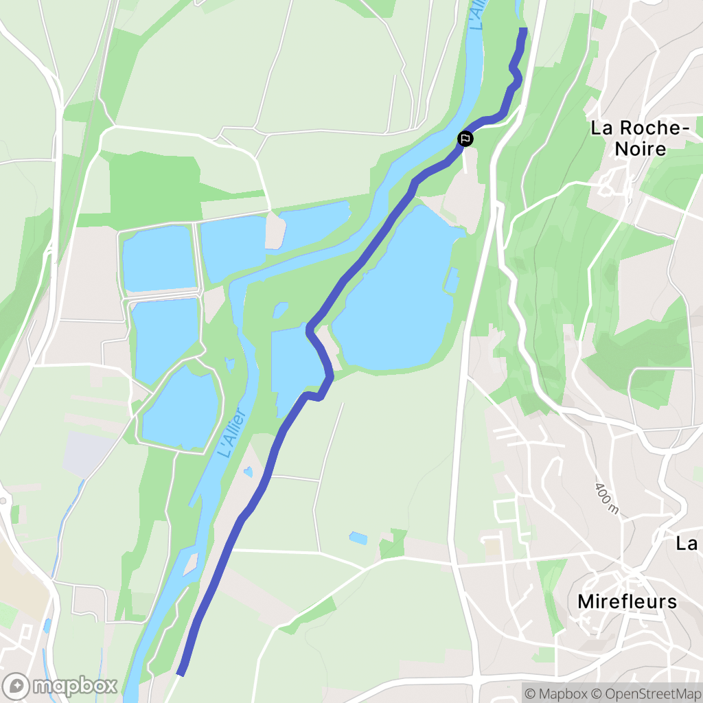 La Roche-Noire : carte du parcours de randonnée - France