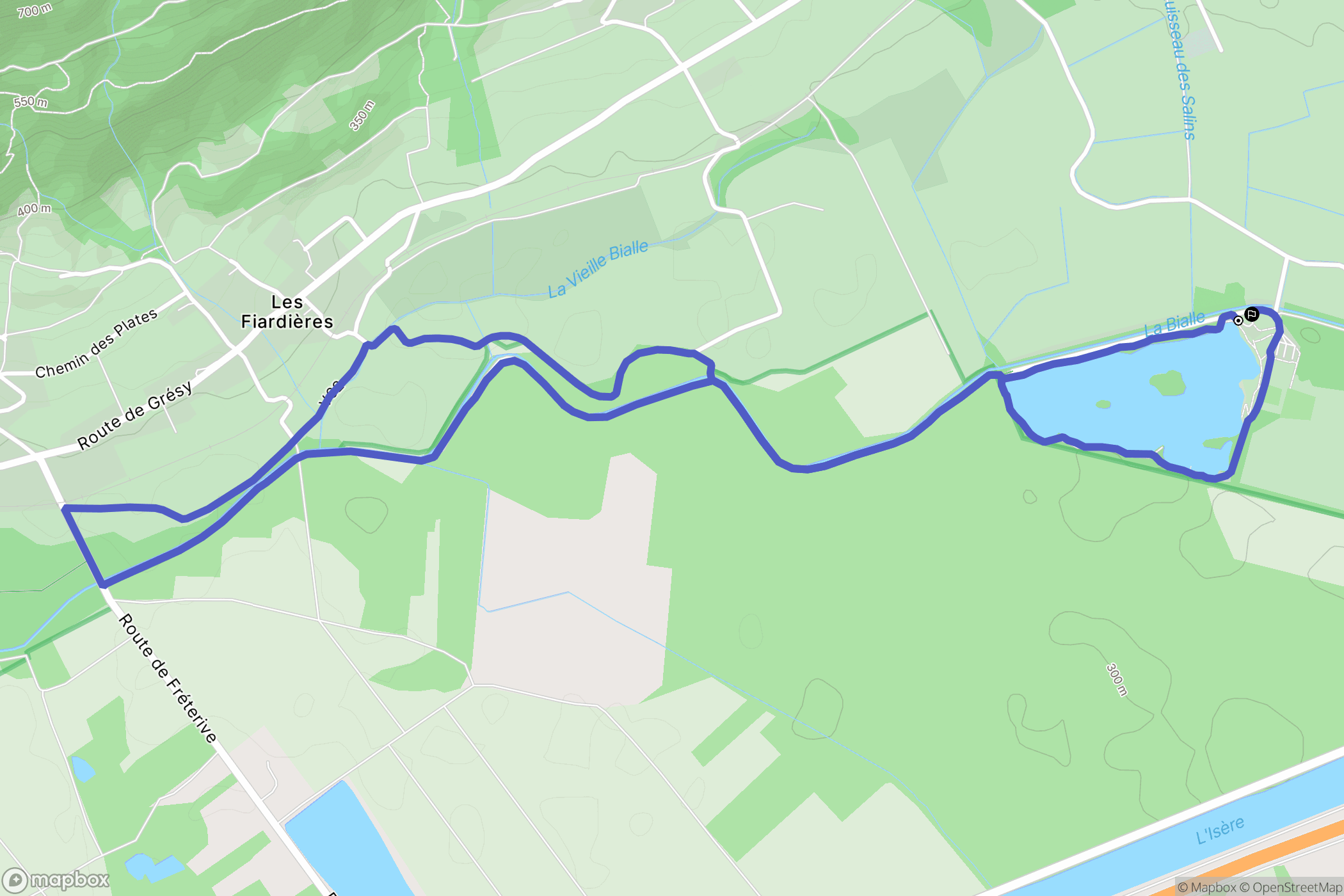 Grésy-sur-Isère : carte du parcours de randonnée - France