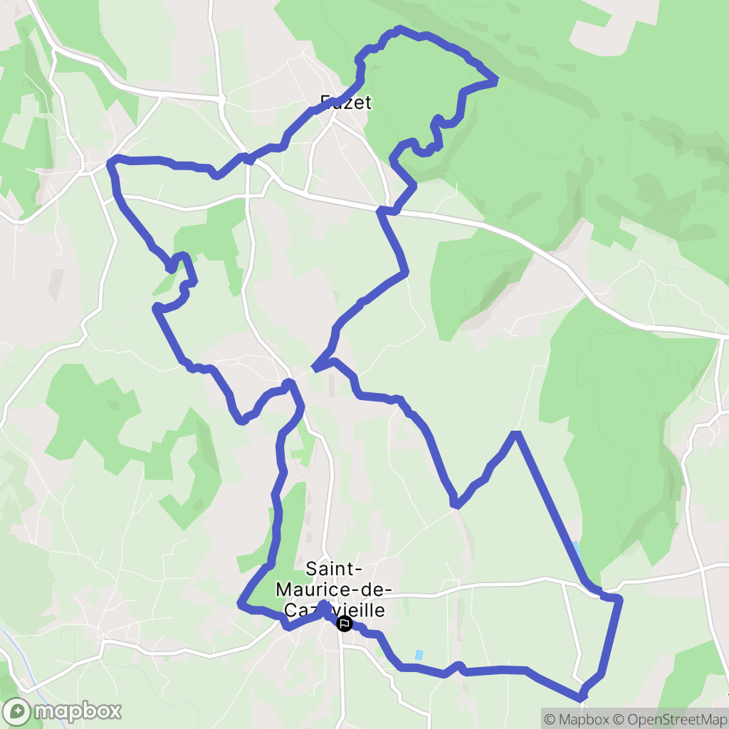 Saint-Maurice-de-Cazevieille : carte du parcours de randonnée - France