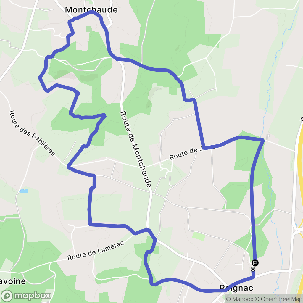 Reignac : carte du parcours de randonnée - France