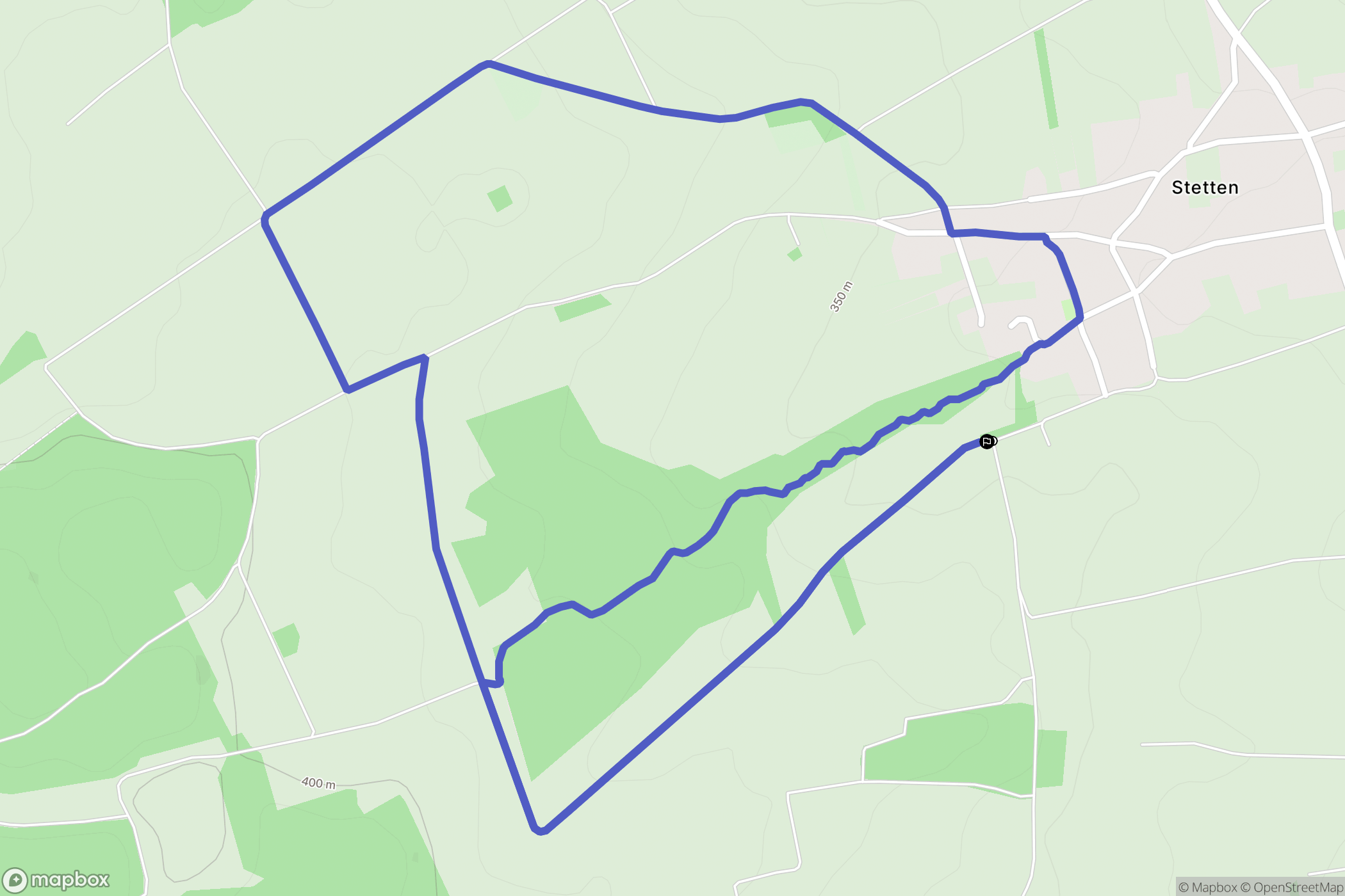 Stetten : carte du parcours de randonnée - France