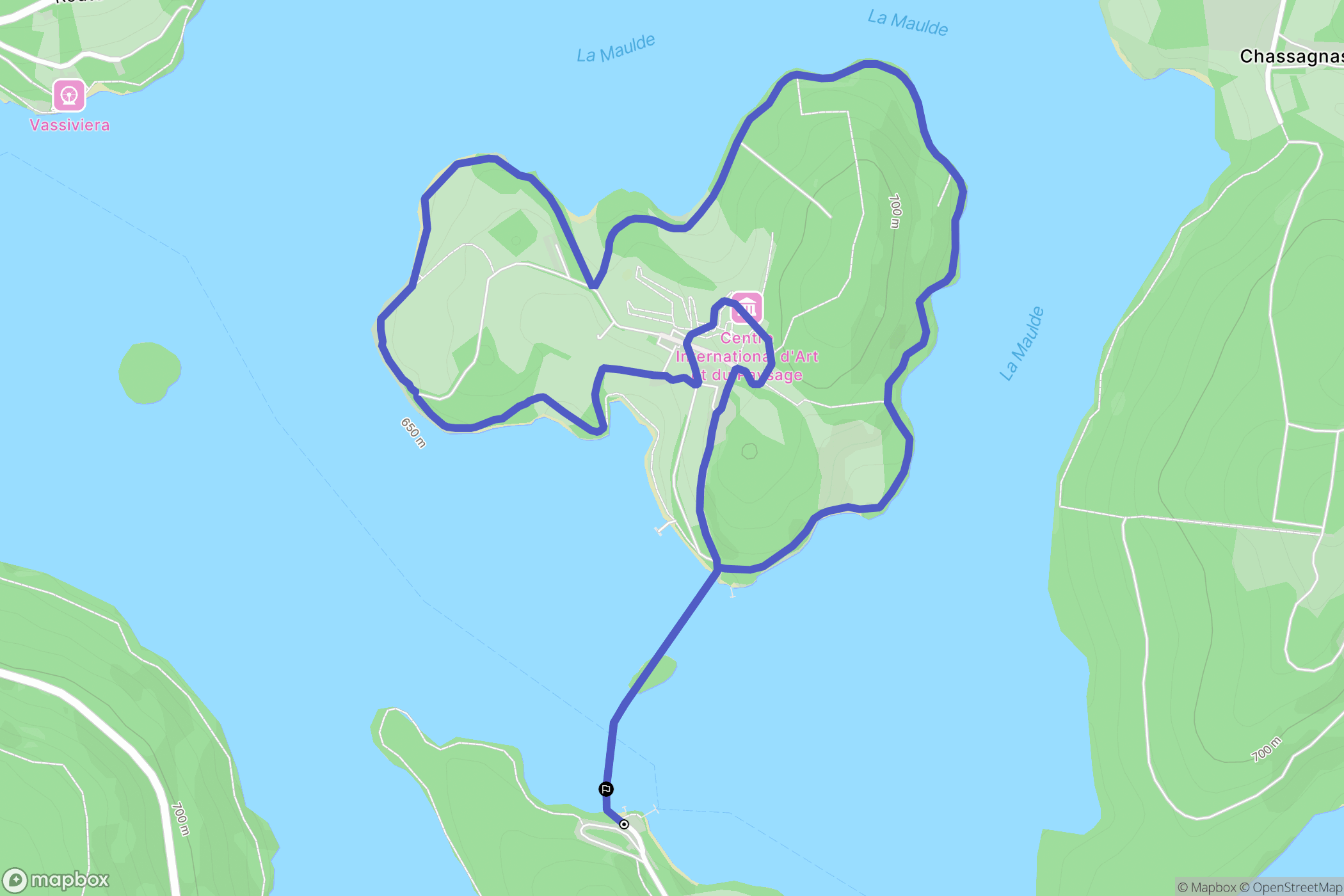 Beaumont-du-Lac : carte du parcours de randonnée - France