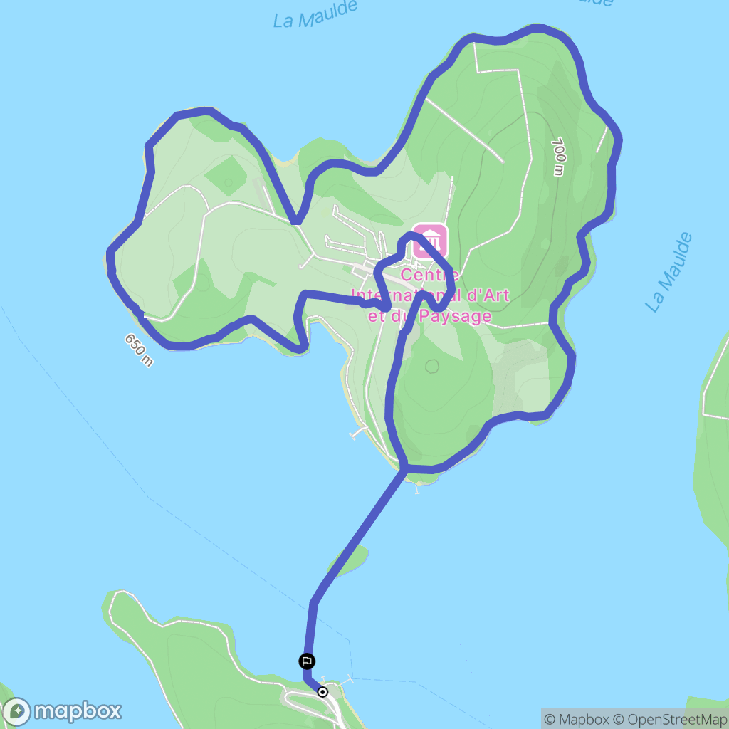 Beaumont-du-Lac : carte du parcours de randonnée - France