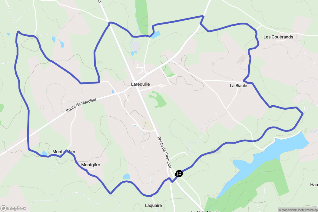 Durdat-Larequille : carte du parcours de randonnée - France