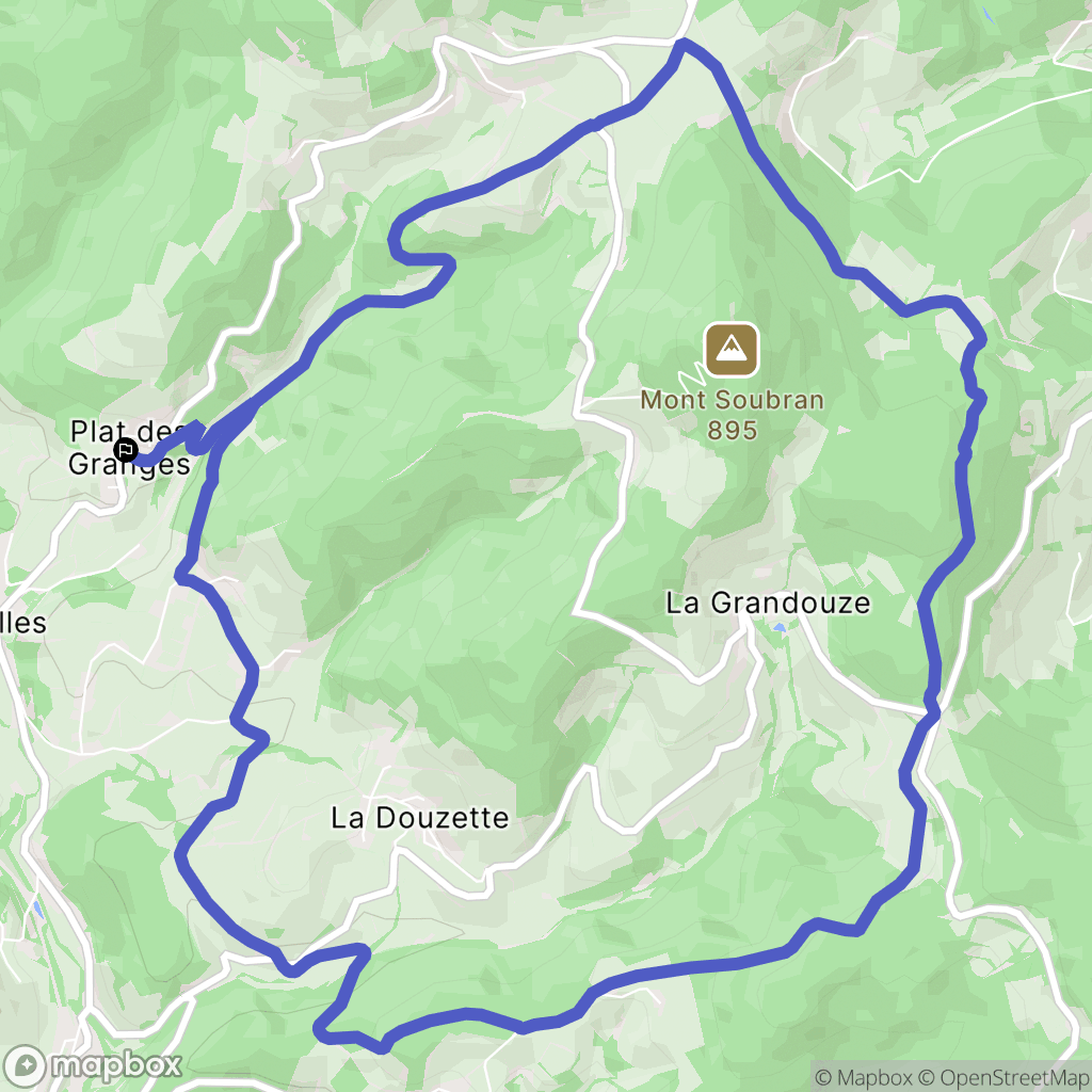 Claveisolles : carte du parcours de randonnée - France