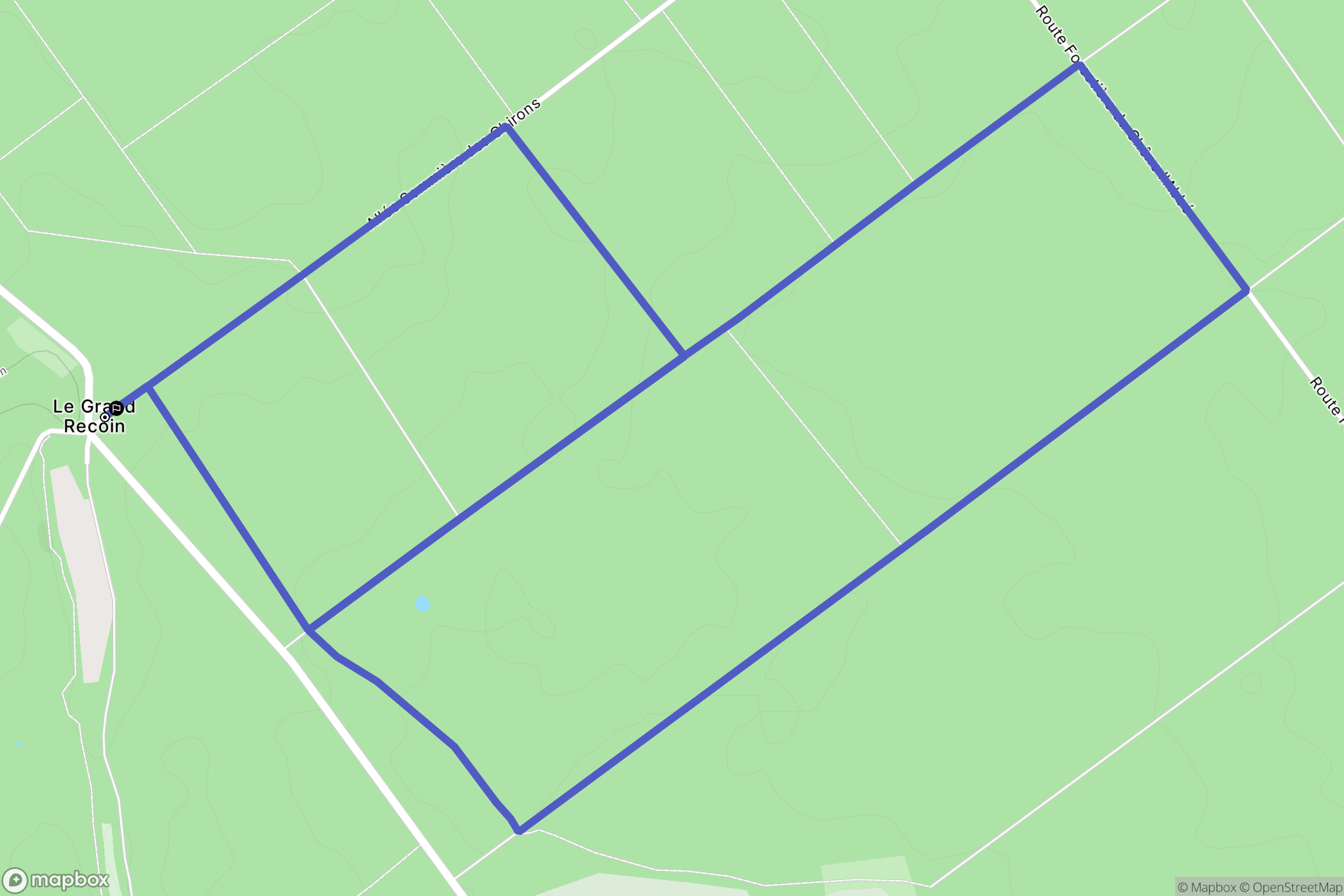 Montamisé : carte du parcours de randonnée - France