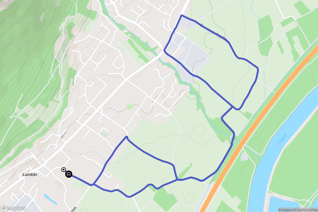 Lumbin : carte du parcours de randonnée - France